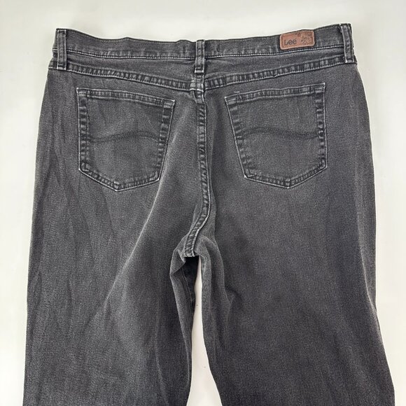 Lee Relaxed Bootcut At the waist Women's size 16P Black Denim Jeans - Picture 5 of 5